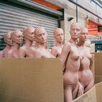 A box of mannequins